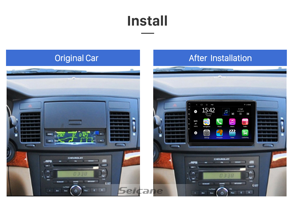 Seicane 9 inch Android 13.0 for 2009 2010 2011 2012 CHEVROLET EPICA Stereo GPS navigation system with Bluetooth touch Screen support Rearview Camera Seicane 9 inch Android 13.0 for 2009 2010 2011 2012 CHEVROLET EPICA Stereo GPS navigation system with Bluetooth touch Screen support Rearview Camera