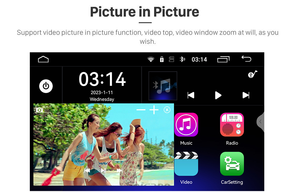 Seicane 9-дюймовый Android 13.0 для 2014 2015 2016-2021 MAZDA 2 CX-3 Стерео GPS-навигационная система с поддержкой Bluetooth TouchScreen Камера заднего вида
