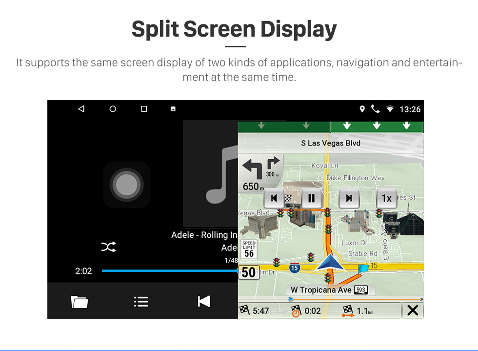 Seicane 9-дюймовый Android 13.0 для 2013 2014 2015-2019 DODGE RAM 1500 Стереосистема GPS-навигации с поддержкой сенсорного экрана Bluetooth Камера заднего вида