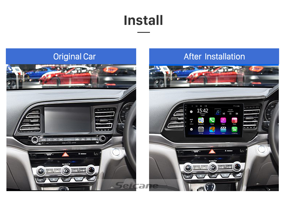 Seicane Android 13.0 HD Touchscreen 9 inch for 2018 HYUNDAI ELANTRA RHD Radio GPS Navigation System with Bluetooth support Carplay Rear camera