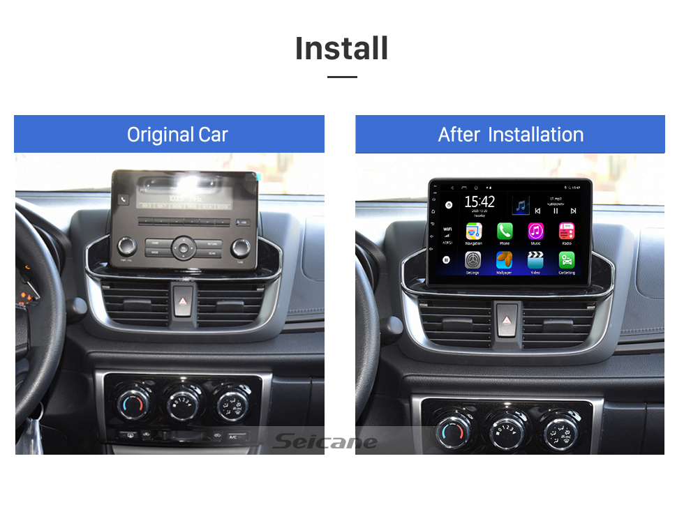 Seicane OEM 9 pouces Android 13.0 pour 2006 2007 2008 2009 2010 Volvo S80L Radio Bluetooth HD Écran tactile Système de navigation GPS compatible Carplay DAB+