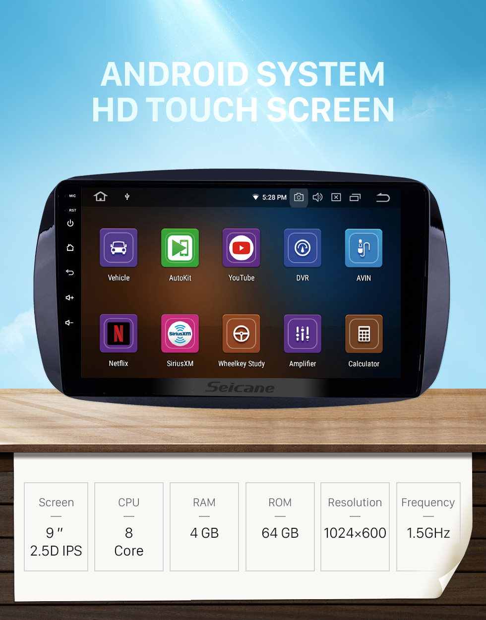 Seicane 9 pulgadas Android 12.0 para 2016 Mercedes-Benz SMART Radio de navegación GPS con Bluetooth HD Soporte de pantalla táctil TPMS DVR Carplay cámara DAB + Seicane 9 pulgadas Android 12.0 para 2016 Mercedes-Benz SMART Radio de navegación GPS con Bluetooth HD Soporte de pantalla táctil TPMS DVR Carplay cámara DAB +