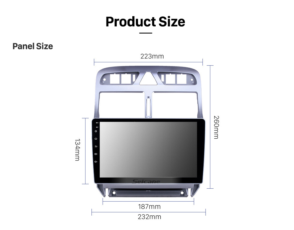 Seicane 9 inch Android 11.0 for 2007-2013 Peugeot 307 GPS Navigation Radio with Bluetooth HD Touchscreen support TPMS DVR Carplay camera DAB+