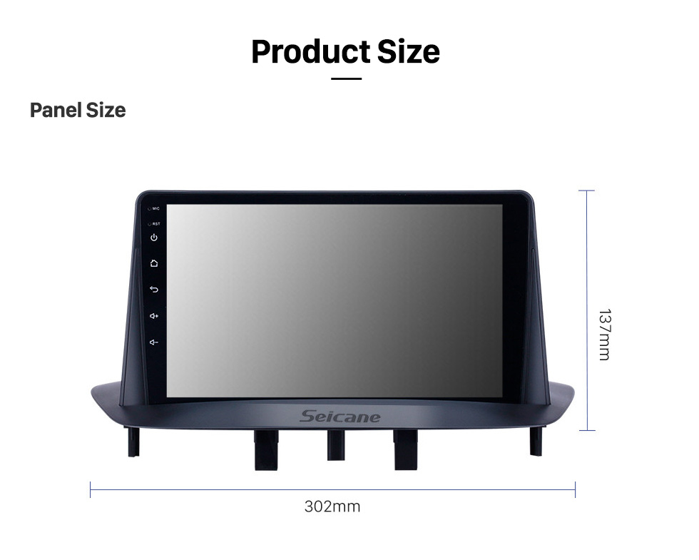 Seicane 9 pulgadas Android 11.0 para 2009-2014 RENAULT MEGANE 3 Radio de navegación GPS con Bluetooth HD Soporte de pantalla táctil TPMS DVR Carplay cámara DAB +