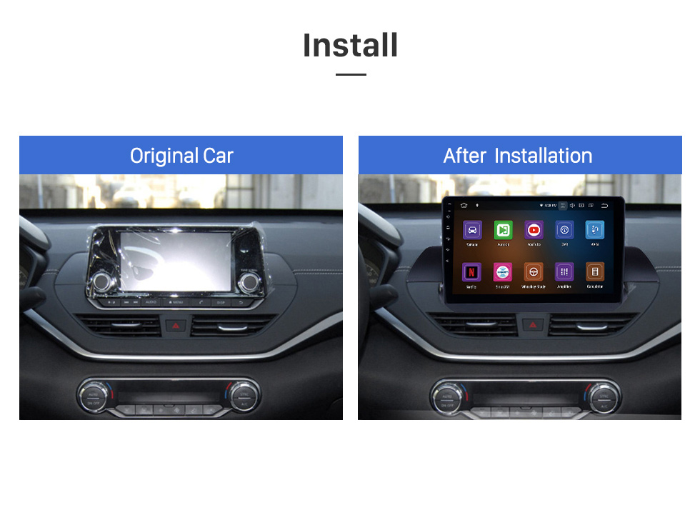 Seicane 10.1 pulgadas Android 11.0 para 2019 Nissan Teana ALTIMA Radio de navegación GPS manual con Bluetooth HD Soporte de pantalla táctil TPMS DVR Carplay cámara DAB +