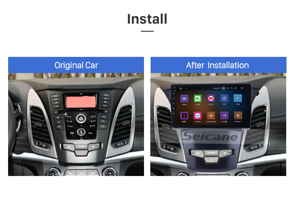 Seicane 10.1 pulgadas Android 11.0 para 2005-2010 CHEVROLET Radio de navegación GPS con Bluetooth HD Soporte de pantalla táctil TPMS DVR Carplay cámara DAB +