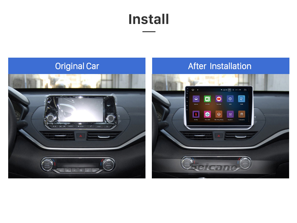 Seicane 10.1 pulgadas Android 11.0 para 2019 Nissan TEANA Radio de navegación GPS con Bluetooth HD Pantalla táctil compatible con TPMS DVR Carplay cámara DAB +