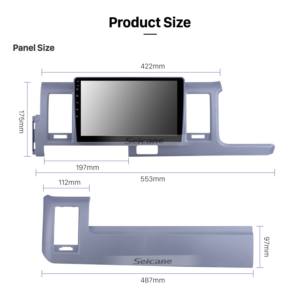 Seicane 10.1 inch Android 12.0 for 2010-2018 Toyota Hiace RHD GPS Navigation Radio with Bluetooth HD Touchscreen support TPMS DVR Carplay camera DAB+