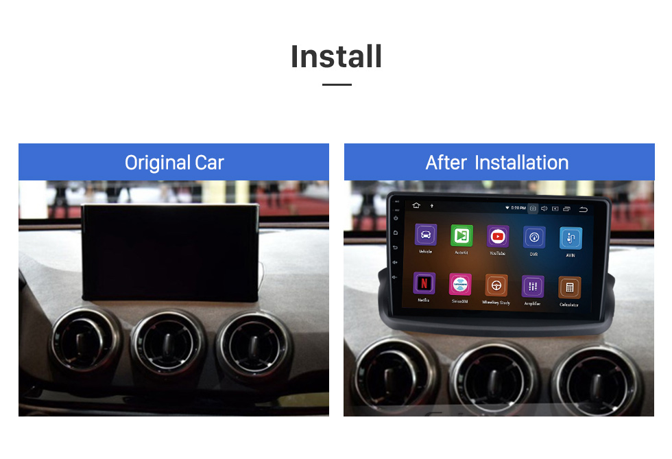 Seicane 9 pouces Android 11.0 pour 2009-2011 HYUNDAI ROHENS COUPE GRANDE MURAILLE WEY VV5 VV7 Radio de navigation GPS avec prise en charge de l&amp;#39;écran tactile Bluetooth HD TPMS DVR Caméra Carplay DAB+