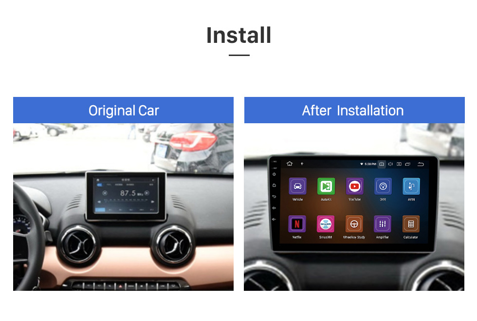 Seicane Carplay 9 Zoll HD Touchscreen Android 13.0 für 2016 BAIC GROUP X35 GPS Navigation Android Auto Head Unit Unterstützung DSP DAB+ OBDII WiFi Lenkradsteuerung