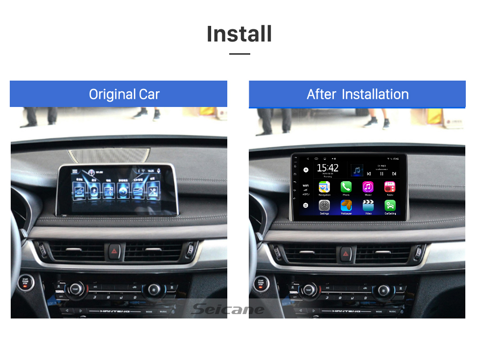 Seicane OEM 10,1 pouces Android 13.0 pour 2019 2020 2021+ RENAULT ARKANA Radio Bluetooth HD Écran tactile Système de navigation GPS compatible Carplay DAB+