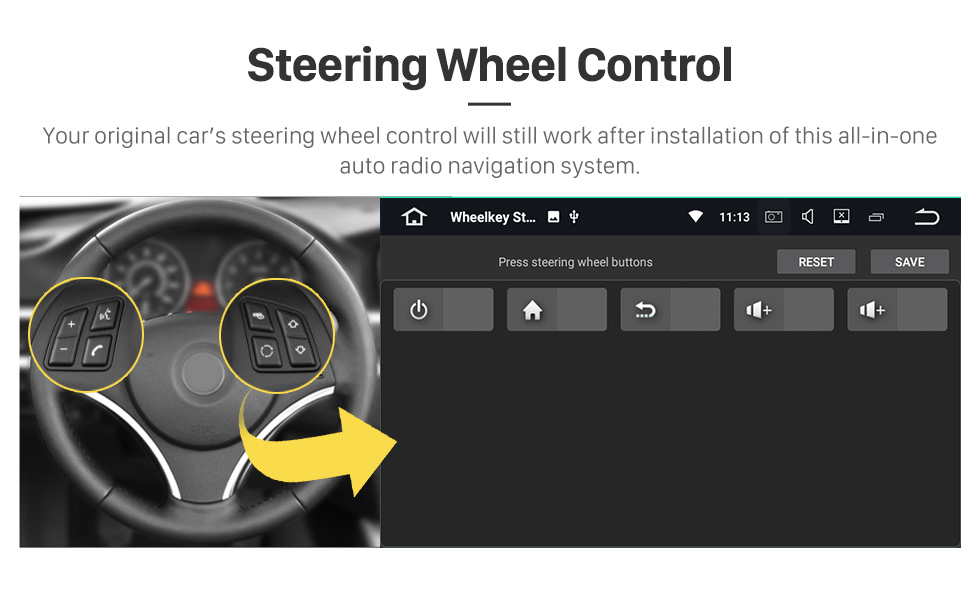 Seicane Carplay 9 pulgadas HD Pantalla táctil Android 12.0 para 2013+ PEUGEOT 3008 Navegación GPS Android Auto Unidad principal Soporte DAB + OBDII WiFi Control del volante