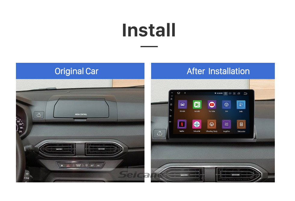 Seicane Écran tactile HD 9 pouces Android 12.0 pour 2019 SAIPA Pride Radio système de navigation GPS Bluetooth prise en charge de Carplay caméra de recul Seicane Écran tactile HD 9 pouces Android 12.0 pour 2019 SAIPA Pride Radio système de navigation GPS Bluetooth prise en charge de Carplay caméra de recul