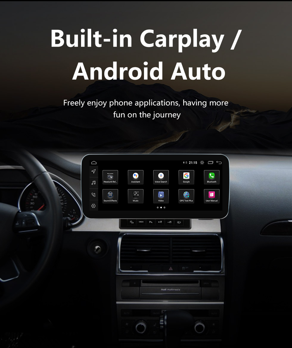 Seicane Android Auto HD с сенсорным экраном 12,3 дюйма Android 11.0 Carplay GPS-навигация Радио для 2005 2006 2007 2008-2015 AUDI Q7 с поддержкой Bluetooth AUX DVR Управление рулевым колесом