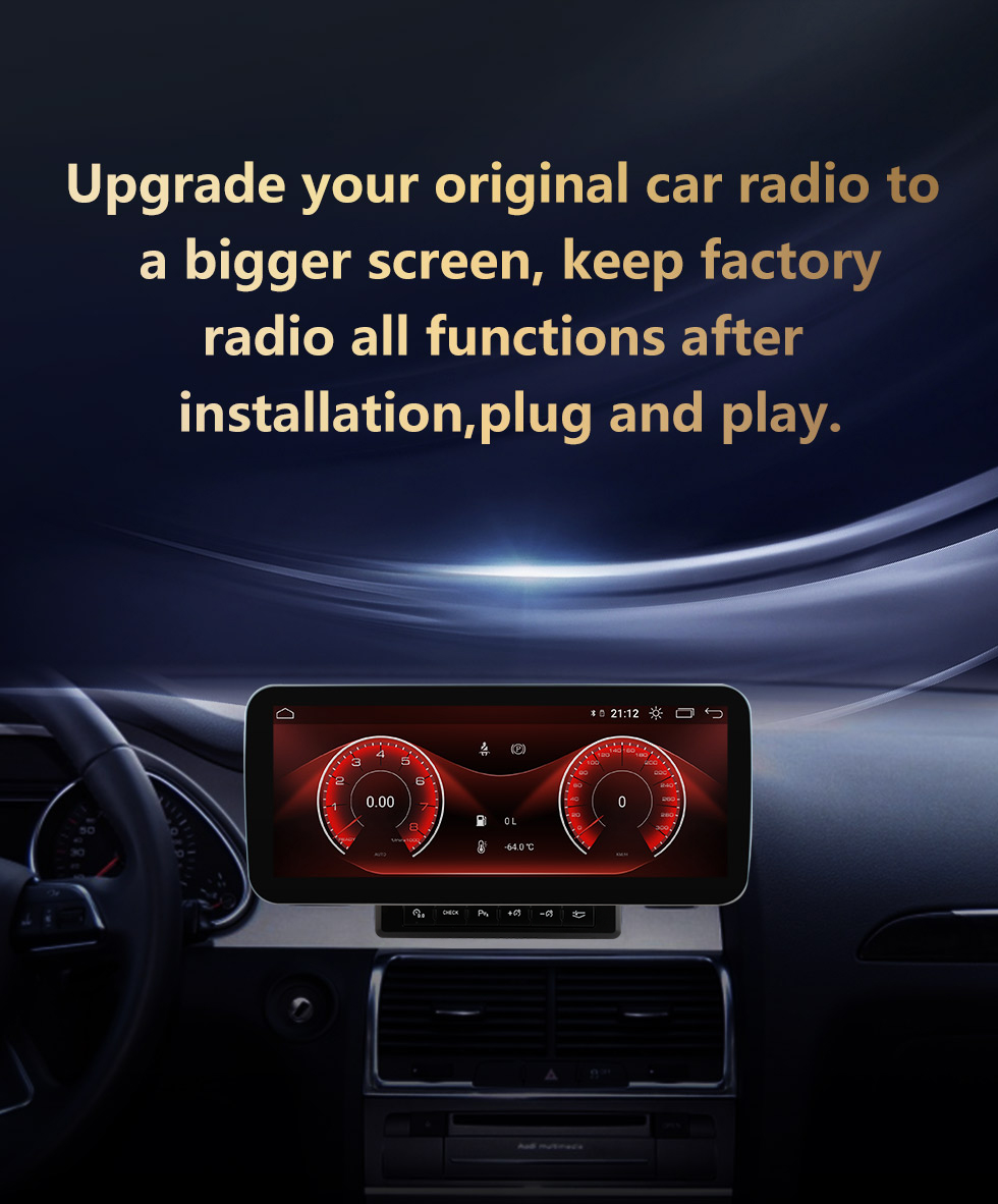 Seicane Android Auto HD Pantalla táctil 12.3 pulgadas Android 11.0 Carplay Radio de navegación GPS para 2005 2006 2007 2008-2015 AUDI Q7 con soporte Bluetooth AUX DVR Control del volante