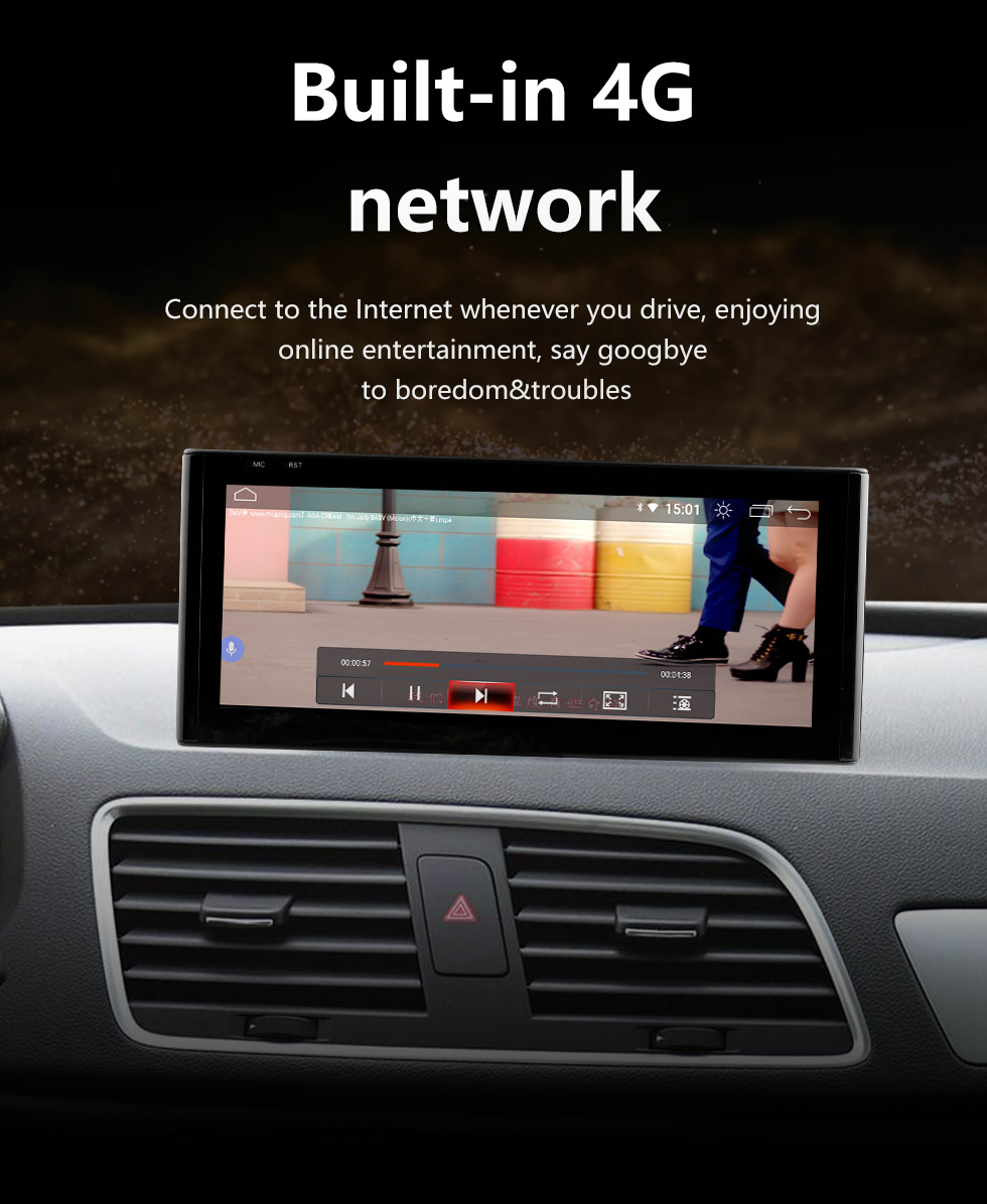 Seicane Carplay 10,25 pouces Android 11.0 pour 2013-2015 2016 2017 2018 AUDI Q3 Radio HD Système de navigation GPS à écran tactile avec Bluetooth