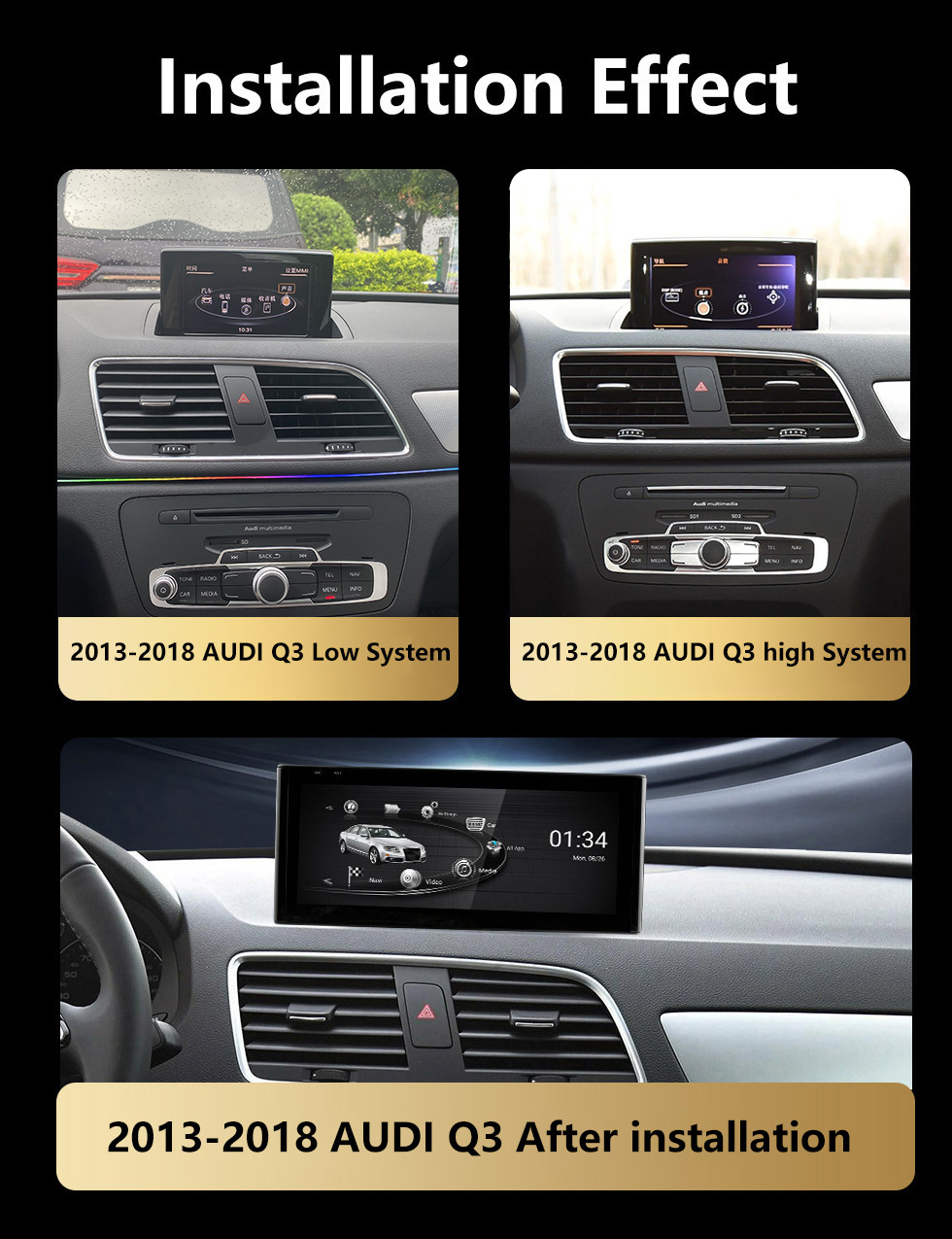 Seicane Carplay 10,25-дюймовый Android 11.0 для 2013-2015 2016 2017 2018 AUDI Q3 Radio HD Сенсорный экран GPS-навигатор с Bluetooth