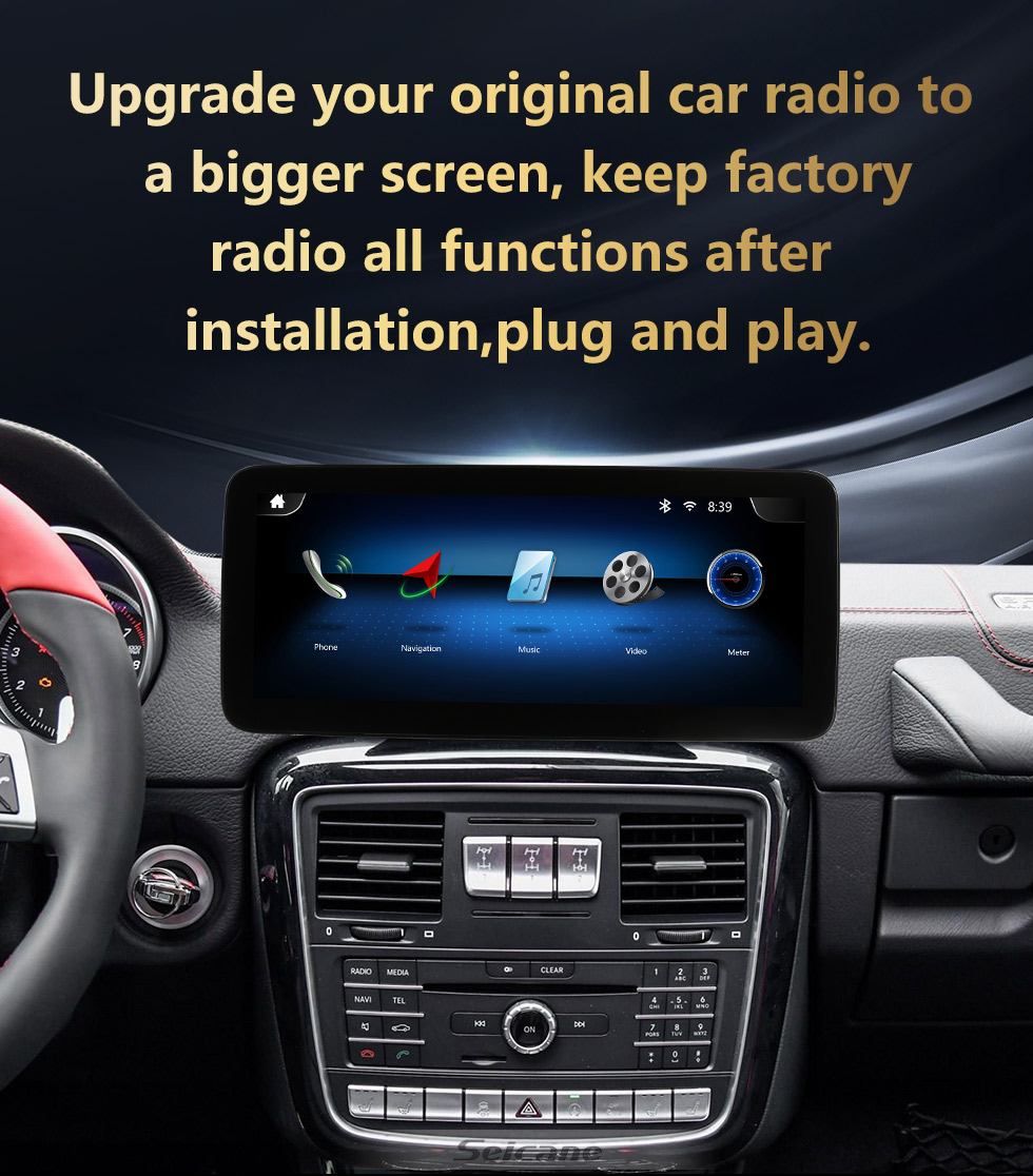 Seicane Сенсорный HD-экран 10,25 дюйма Android 10.0 GPS-навигация Радио для Mercedes-Benz G-CLASS W641 2013-2018 гг. с поддержкой Bluetooth AUX DVR Carplay OBD Управление рулевым колесом
