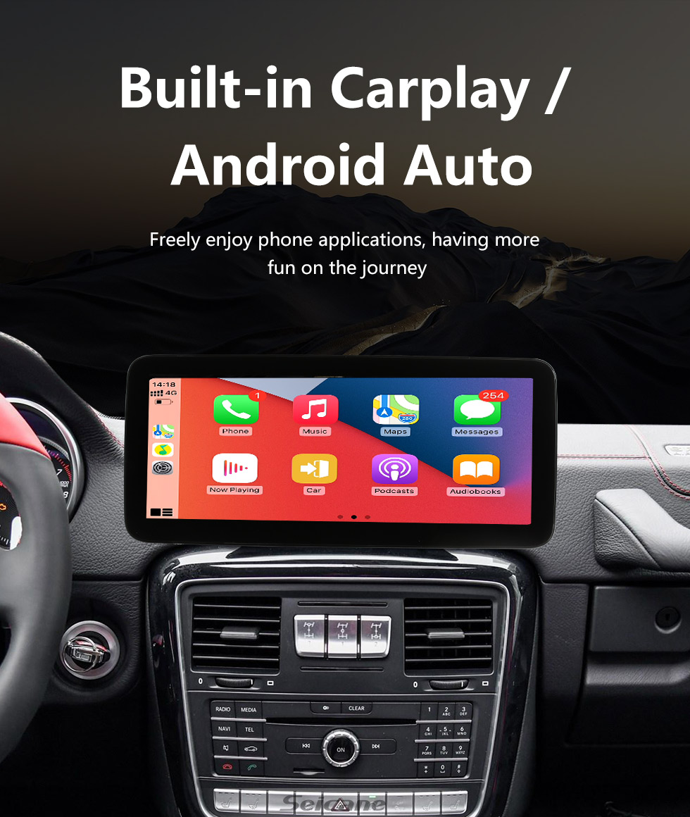 Seicane Écran tactile HD 10,25 pouces Android 10.0 Radio de navigation GPS pour 2013-2018 Mercedes-Benz G-CLASS W641 avec prise en charge Bluetooth AUX DVR Carplay OBD Commande au volant