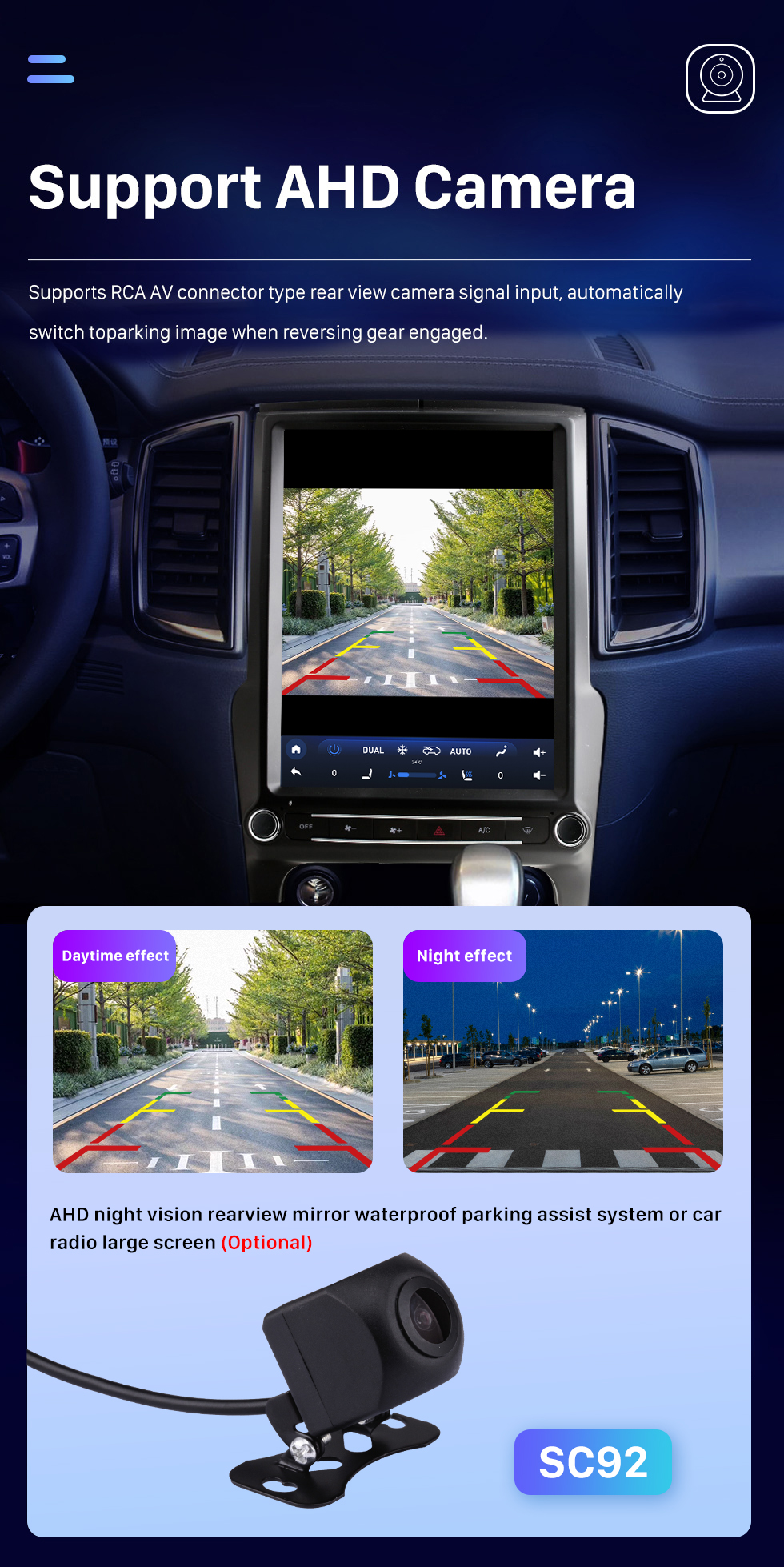 Seicane OEM 12,1 Zoll Android 10.0 für Ford Everest Ranger 2016–2021 Radio-GPS-Navigationssystem mit HD-Touchscreen, Bluetooth, Carplay-Unterstützung, OBD2, DVR, TPMS