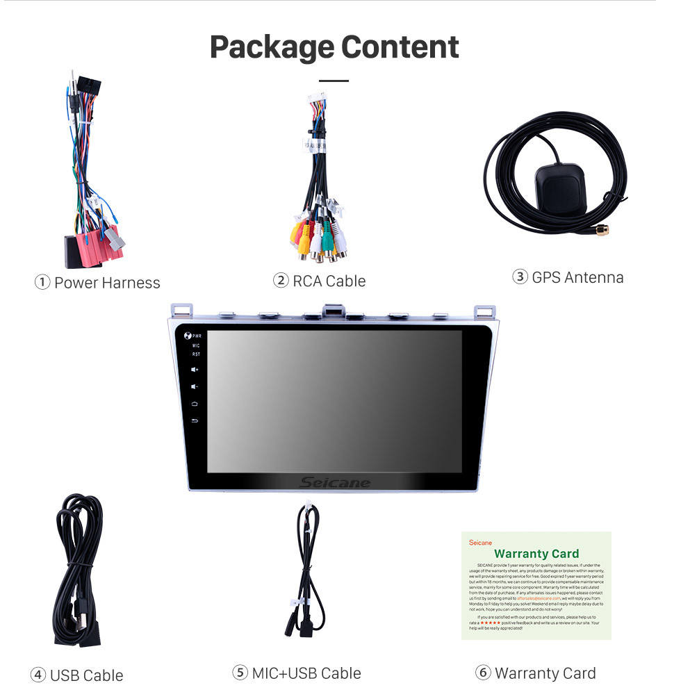 Seicane Android 8.1 2008-2015 Mazda 6 Rui Asa Rádio Sistema de Navegação GPS com HD 1024 * 600 Touchscreen Bluetooth LinkMirror TPMS OBD DVR Retrovisor Câmera TV USB 3G WIFI CPU Quad Core Seicane Android 8.1 2008-2015 Mazda 6 Rui Asa Rádio Sistema de Navegação GPS com HD 1024 * 600 Touchscreen Bluetooth LinkMirror TPMS OBD DVR Retrovisor Câmera TV USB 3G WIFI CPU Quad Core