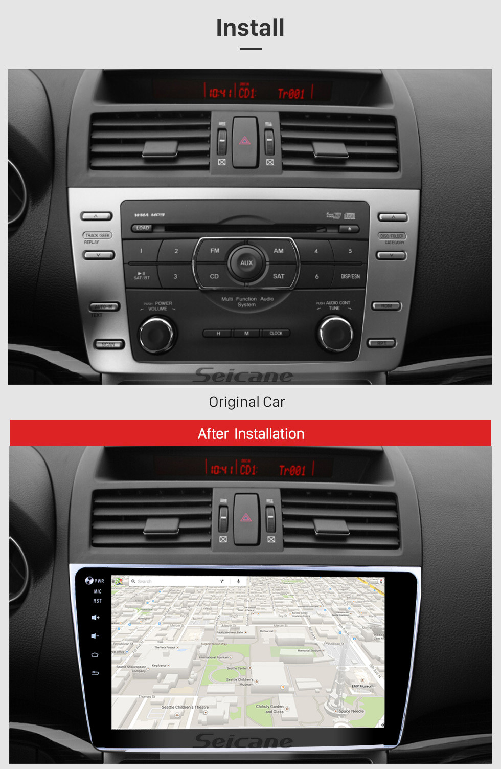 Seicane Android 8.1 2008-2015 Mazda 6 Rui Asa Rádio Sistema de Navegação GPS com HD 1024 * 600 Touchscreen Bluetooth LinkMirror TPMS OBD DVR Retrovisor Câmera TV USB 3G WIFI CPU Quad Core Seicane Android 8.1 2008-2015 Mazda 6 Rui Asa Rádio Sistema de Navegação GPS com HD 1024 * 600 Touchscreen Bluetooth LinkMirror TPMS OBD DVR Retrovisor Câmera TV USB 3G WIFI CPU Quad Core