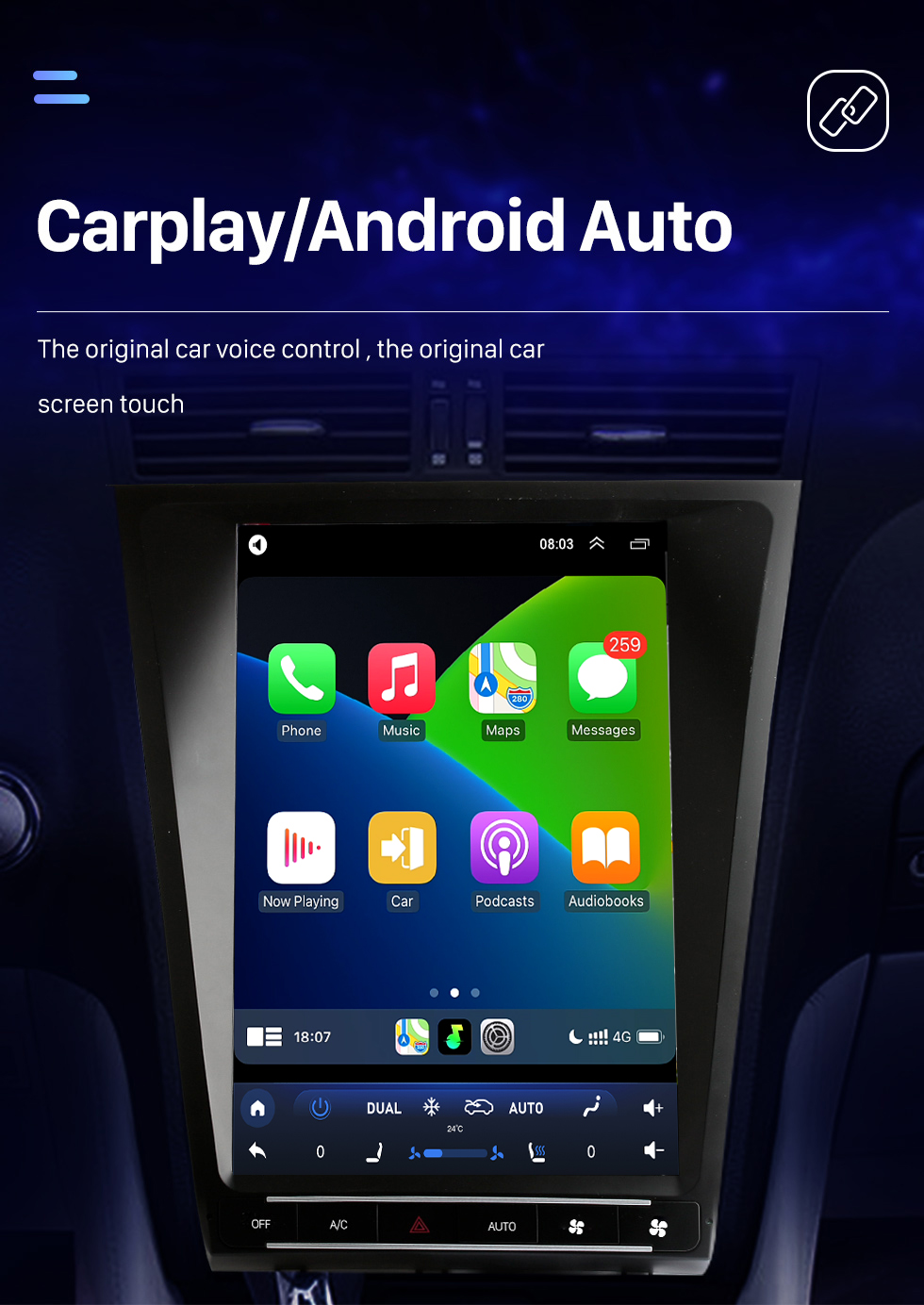 Seicane Carplay OEM 12.1 pulgadas Android 10.0 para 2005 2006 2007-2010 LEXUS GS300 Radio Android Auto Sistema de navegación GPS con pantalla táctil HD Soporte Bluetooth OBD2 DVR