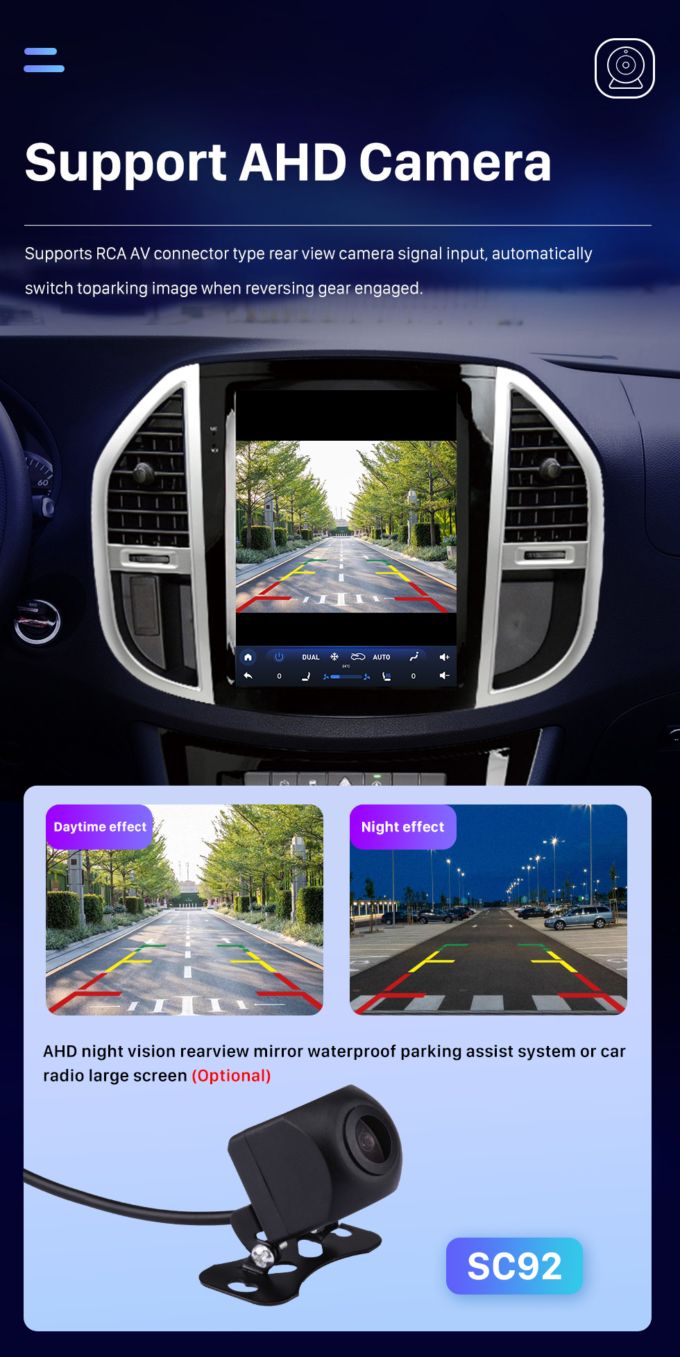 Seicane 12,1 pouces Android 10.0 Radio de navigation GPS pour 2016 2017 2018-2022 Mercedes-Benz vito avec écran tactile HD Prise en charge Bluetooth AUX Carplay OBD2