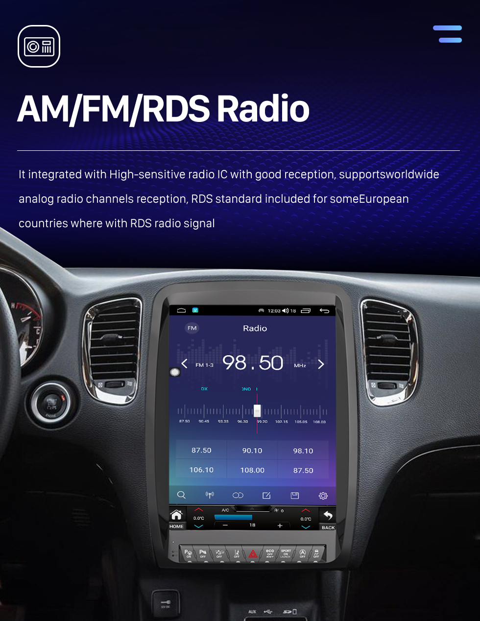 Seicane Carplay 12,1 Zoll Android 10.0 HD Touchscreen Android Auto GPS-Navigationsradio für Dodge Durango 2011 2012 2013-2020 mit Bluetooth Seicane Carplay 12,1 Zoll Android 10.0 HD Touchscreen Android Auto GPS-Navigationsradio für Dodge Durango 2011 2012 2013-2020 mit Bluetooth