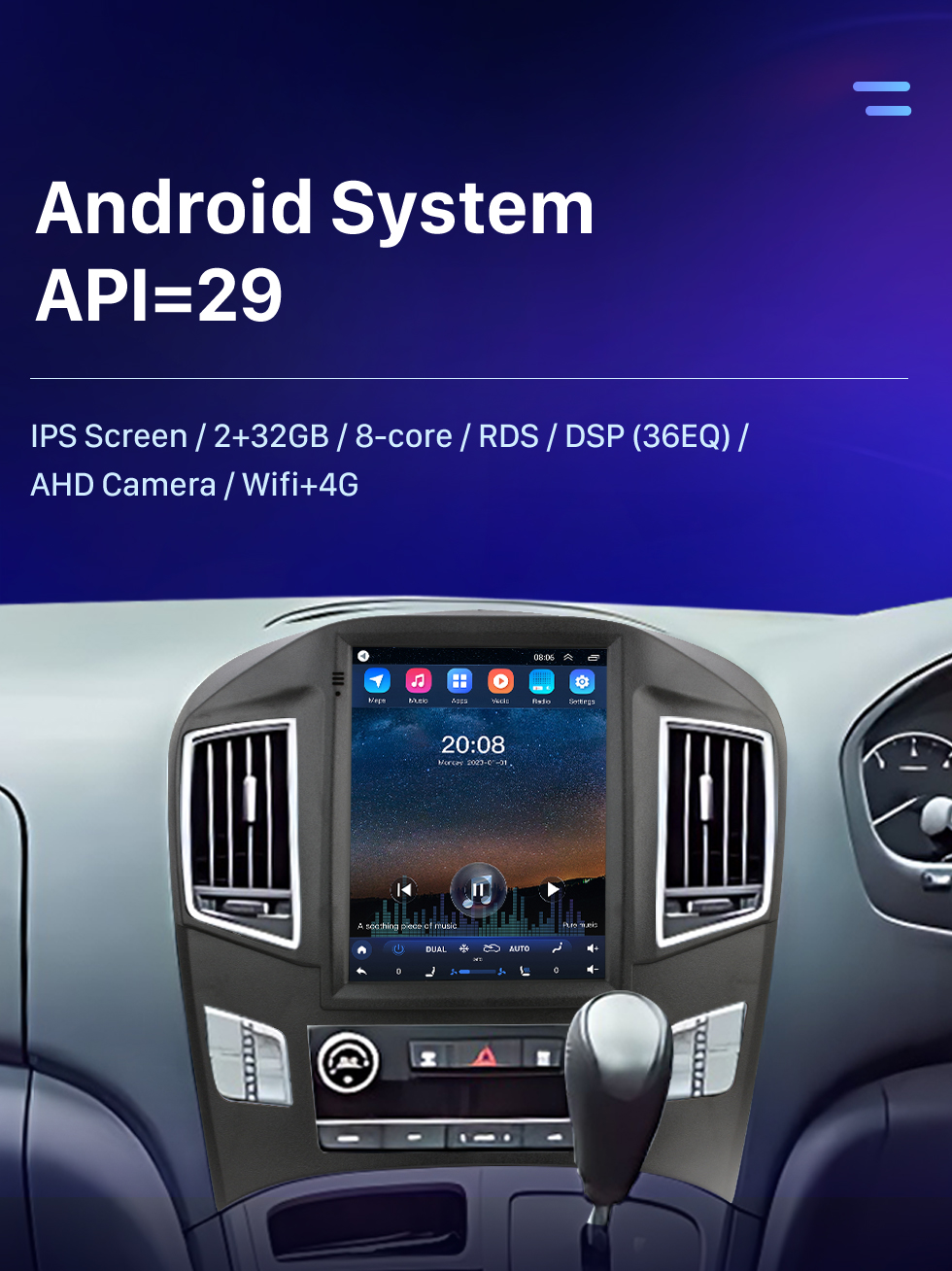 Seicane Rádio de navegação GPS com tela sensível ao toque HD Android 10.0 de 12,1 polegadas para 2009 2010 2011 2012 Dodge Ram com suporte para Bluetooth Carplay Câmera TPMS AHD