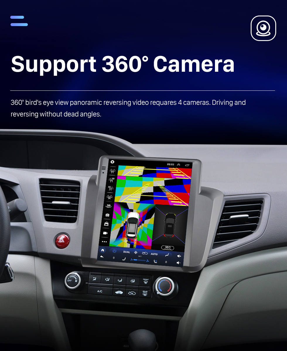 Seicane Radio de navigation GPS à écran tactile HD Android 10.0 de 9,7 pouces pour 2012 HONDA CIVIC LHD avec prise en charge Bluetooth Carplay Caméra TPMS AHD Seicane Radio de navigation GPS à écran tactile HD Android 10.0 de 9,7 pouces pour 2012 HONDA CIVIC LHD avec prise en charge Bluetooth Carplay Caméra TPMS AHD