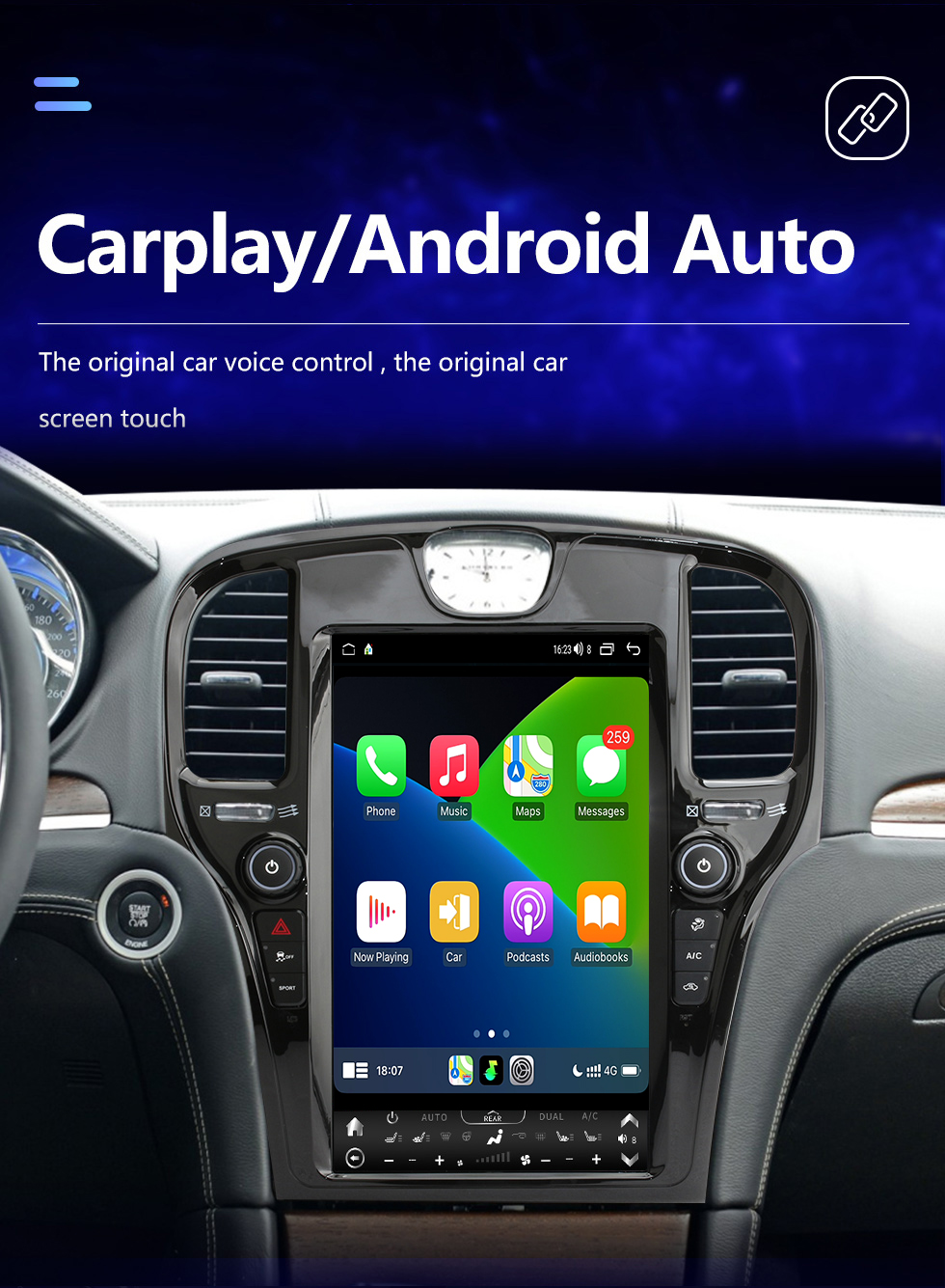 Seicane Carplay 13,6-дюймовый сенсорный экран Android 10.0 HD Android Авто GPS-навигация Радио для 2007-2013 TOYOTA TUNDRA SEQUOIA с Bluetooth