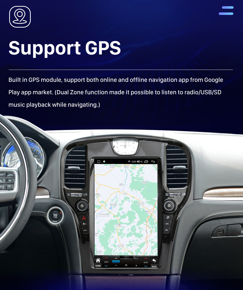 Seicane Carplay 13,6 pulgadas Android 10,0 HD pantalla táctil Android Auto navegación GPS Radio para 2007-2013 TOYOTA TUNDRA SEQUOIA con Bluetooth