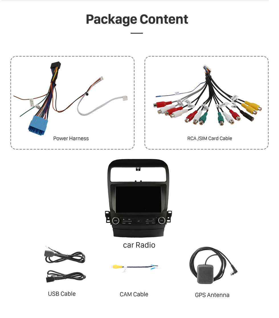 Seicane 9 pulgadas Android 13.0 para 2006 acura tsx Sistema de navegación GPS estéreo con pantalla táctil Bluetooth compatible con cámara de visión trasera