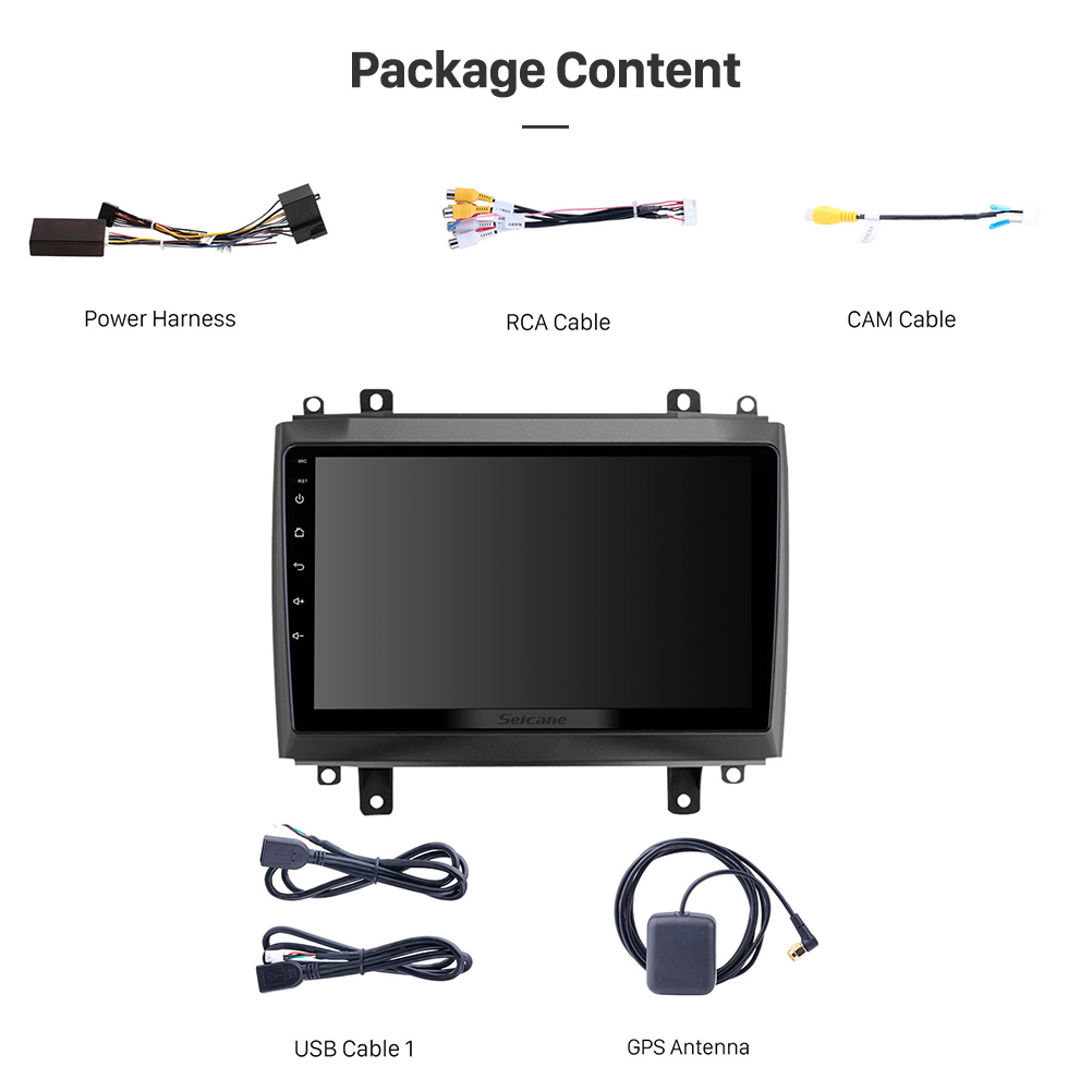 Seicane 9 Zoll Android 12.0 für 2003 2004–2007 Cadillac CTS CTS-V Stereo-GPS-Navigationssystem mit Bluetooth-Touchscreen-Unterstützung, Rückfahrkamera