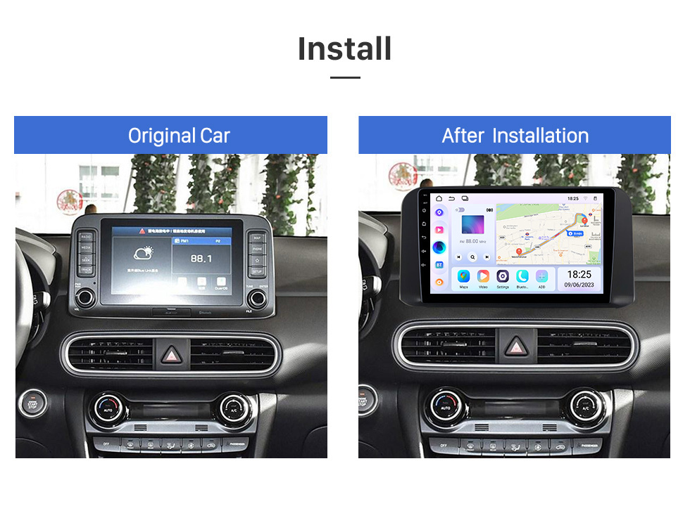 Seicane 10.1 inch Android 12.0 for 2018 HYUNDA ENCINO Stereo GPS navigation system with Bluetooth TouchScreen support Rearview Camera