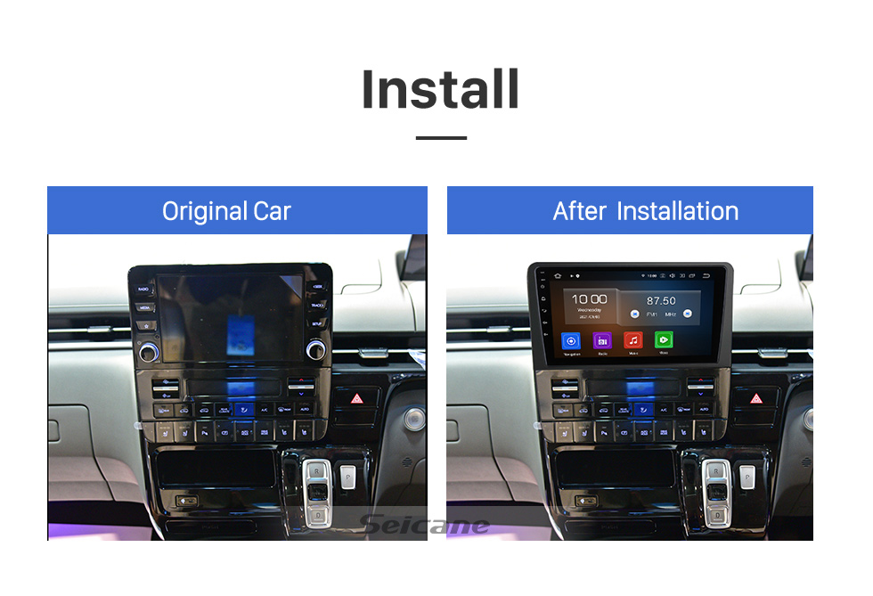 Seicane HD-сенсорный экран 10,1-дюймовый Android 13.0 для HYUNDAI I-20 2021 года Радио GPS-навигационная система Поддержка Bluetooth Carplay Резервная камера