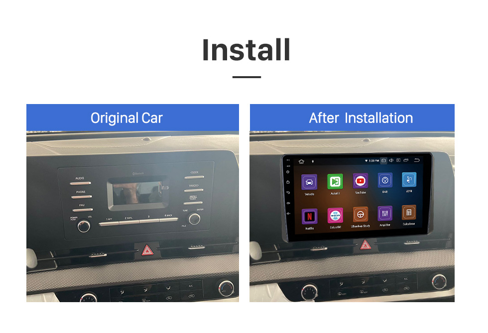 Seicane Carplay 9 Zoll Android 12.0 für 1991 1992 1993 1994 1995 TOYOTA COROLLA SPRINTER GPS Navigation Android Autoradio mit Bluetooth HD Touchscreen Unterstützung TPMS DVR DAB+