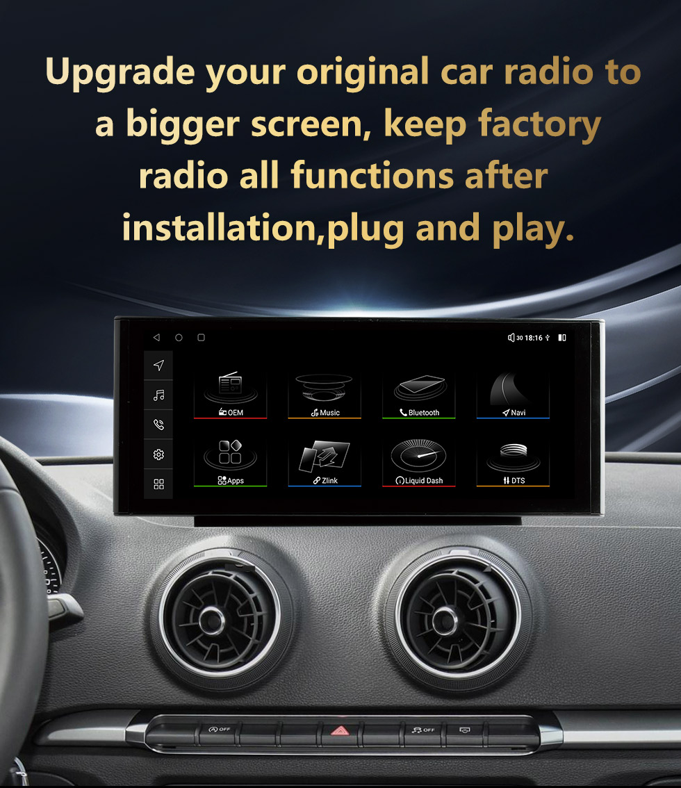 Autoradio für Audi A3 mit Navi, Bluetooth, DAB+