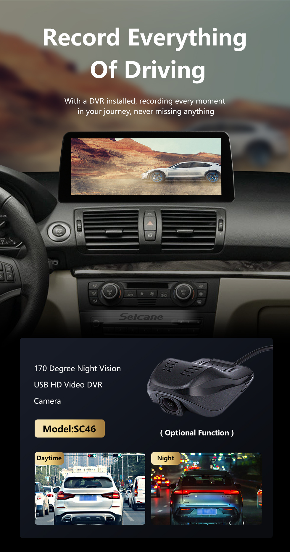 Seicane Android 10.0 Für BMW E87 2006-2012 Radio 10,25 Zoll HD Touchscreen GPS-Navigationssystem mit Bluetooth-Unterstützung Carplay SWC