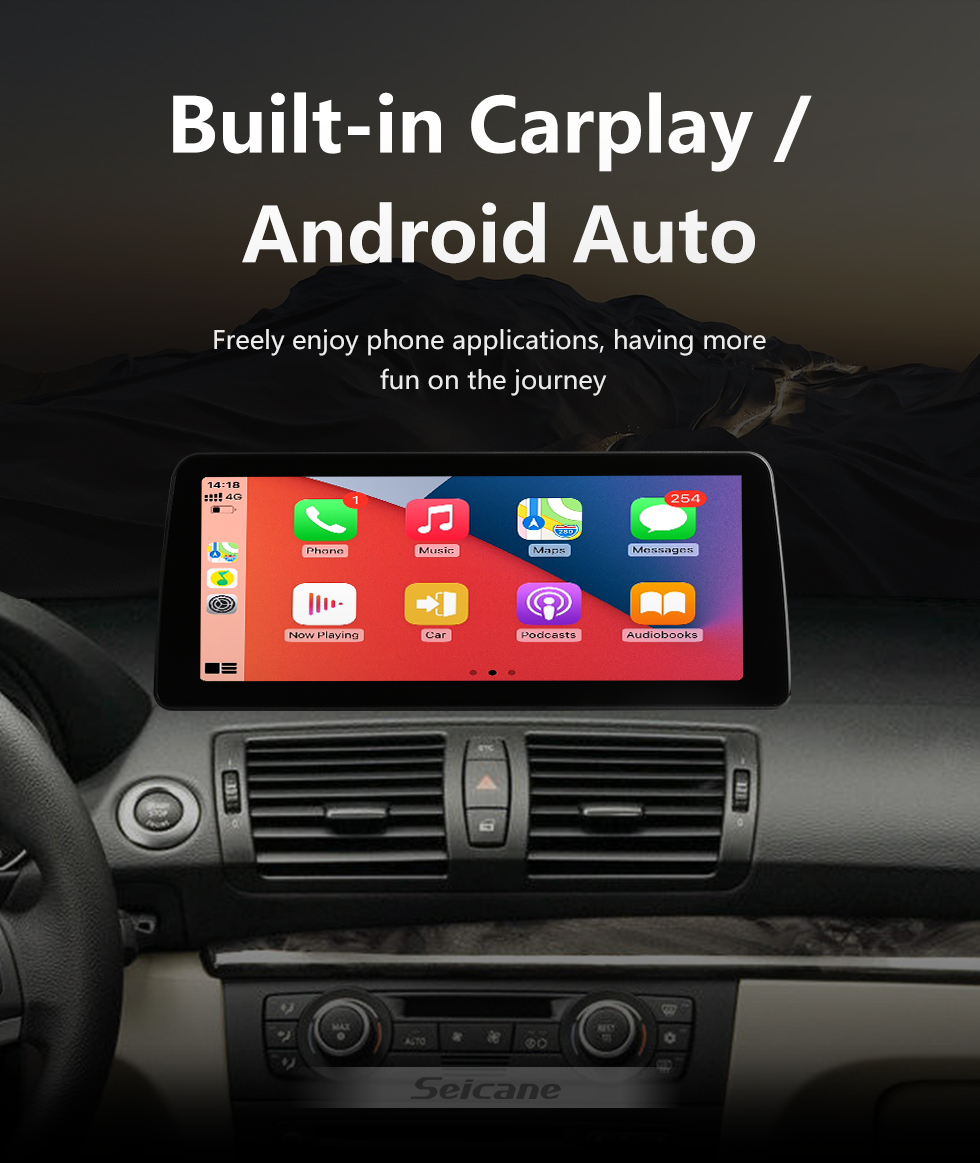 Seicane Android 10.0 для BMW E87 2006-2012 Радио 10,25-дюймовый HD-сенсорный экран GPS-навигационная система с поддержкой Bluetooth Carplay SWC
