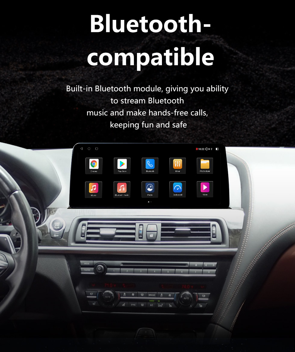 Seicane Carplay Android 11.0 12,3 polegadas para 2011 2012 2013-2016 BMW Série 6 F06 F12 640i 650i Rádio HD Touchscreen Sistema de navegação GPS com Bluetooth
