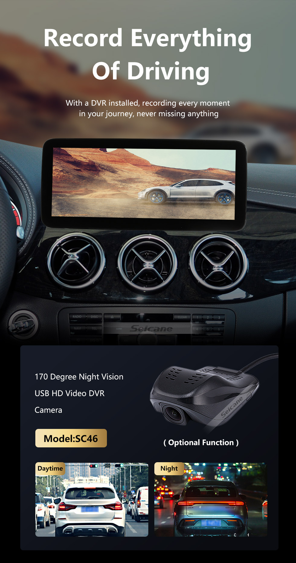 Seicane Carplay Android 11.0 HD Touchscreen 12.3 inch for 2013-2015 2016 2017 2018 Mercedes B Class W246 B180 B200 B220 B250 B260 Radio GPS Navigation System with Bluetooth