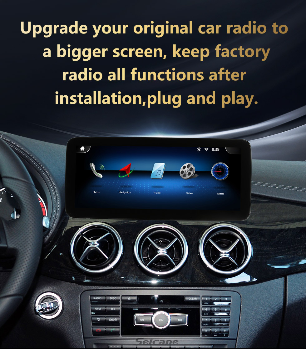 Seicane Carplay Android 11.0 HD Touchscreen 12,3 Zoll für 2013–2015 2016 2017 2018 Mercedes B-Klasse W246 B180 B200 B220 B250 B260 Radio-GPS-Navigationssystem mit Bluetooth