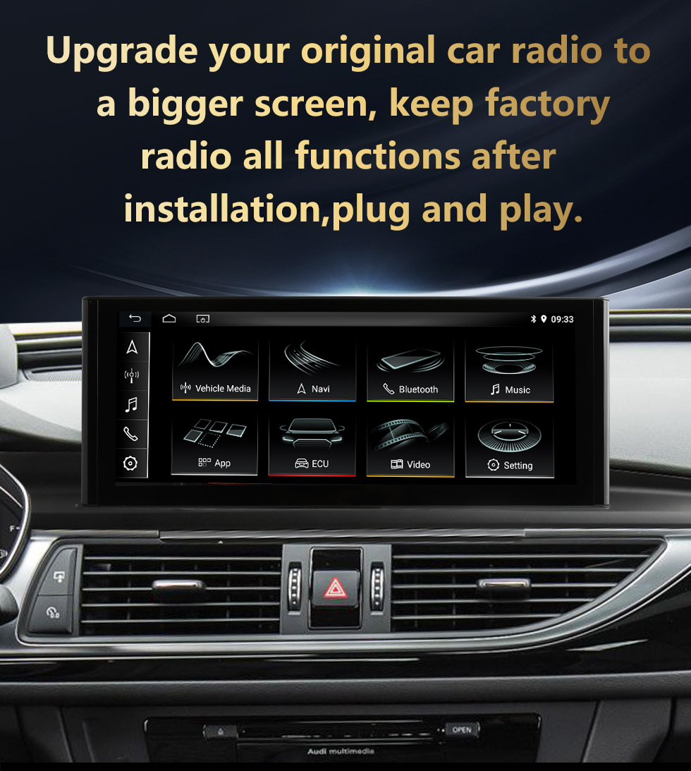 Touchscreen Radio Carplay for 2005-2019 Audi A6 A7 System Android auto  stereo replacement Upgrade