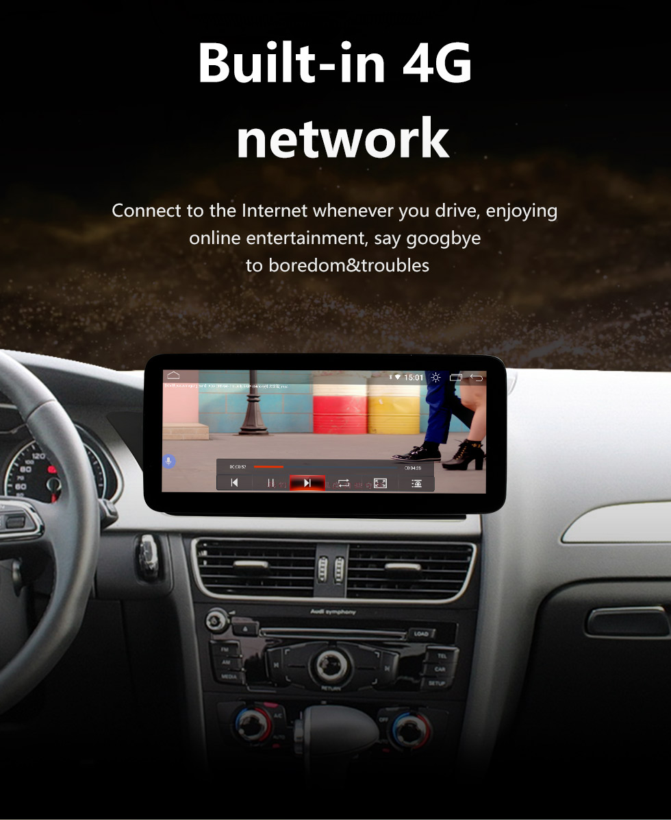 Seicane Сенсорный HD-экран 12,3-дюймовый Android 11.0 GPS-навигатор для 2008-2017 2018 2019 Audi A4 A5 S4 S5 A4L B8 с поддержкой Bluetooth AUX DVR Carplay OBD Управление рулевым колесом