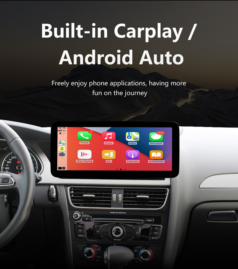 Seicane HD-Touchscreen 12,3 Zoll Android 11.0 GPS-Navigationsradio für 2008–2017 2018 2019 Audi A4 A5 S4 S5 A4L B8 mit Bluetooth AUX-Unterstützung DVR Carplay OBD Lenkradsteuerung