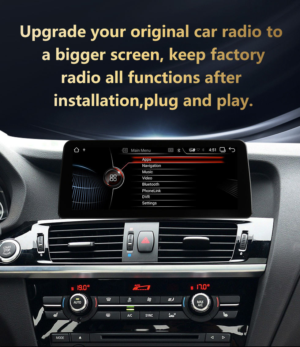 Seicane Pantalla táctil HD de 12,3 pulgadas para 2011-2019 2020 2021 2022 BMW X3 X4 F25 F26 Radio Android 11.0 Sistema de navegación GPS con soporte Bluetooth Carplay TPMS