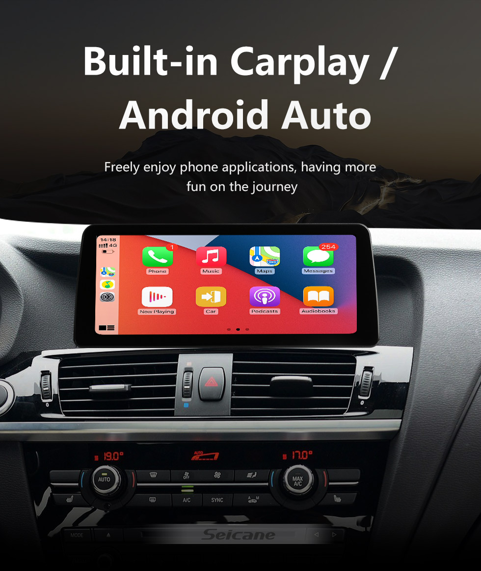 Seicane Сенсорный экран HD 12,3 дюйма для 2011-2019 2020 2021 2022 BMW X3 X4 F25 F26 CIC Радио Android 11.0 Система GPS-навигации с поддержкой Bluetooth Carplay TPMS