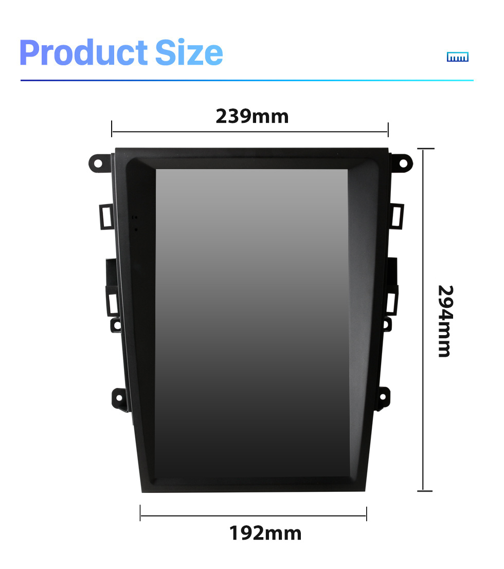 Seicane 12,1 polegadas Android 10.0 HD Touchscreen GPS Navigation Radio para 2013-2018 Ford Mondeo Fusion MK5 com Bluetooth Carplay suporte TPMS AHD Camera